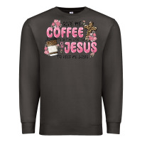 Smoke give me coffee jesus Premium Sweatshirt - MaliasSmallBusiness