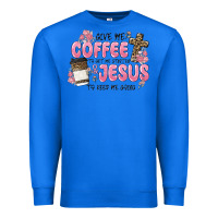 True Royal give me coffee jesus Premium Sweatshirt - MaliasSmallBusiness