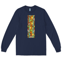 Navy pumpkin fall Long Sleeve Tee - BundleAndBundleShop