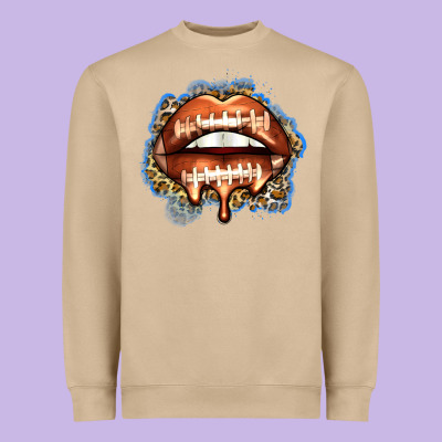 American Football Lips Heavyweight Sweatshirt Designed By Zillion Design Studio
