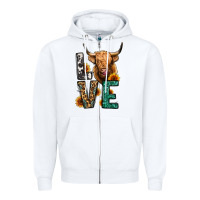 White love long haired cow Zipper Hoodie - Jasminsmagicworld