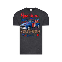 Vintage Black American heart southern soul truck Vintage Tee - Neo Western