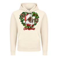 Vintage Artic merry christmas african american santa with wreath Vintage Hoodie - RanaPortraitStore