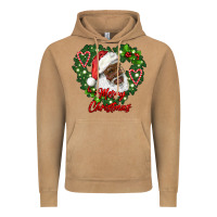 Vintage Camel merry christmas african american santa with wreath Vintage Hoodie - RanaPortraitStore