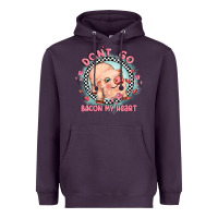 Plum dont go bacon my heart Heavyweight Hoodie - MaliasSmallBusiness