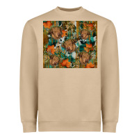 Mushroom fall cowhide highland cow tumbler Heavyweight Sweatshirt - RanaPortraitStore
