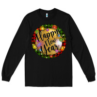 Black christmas happy new year Long Sleeve Tee - Artiststas
