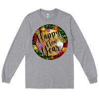Heather Grey christmas happy new year Long Sleeve Tee - Artiststas