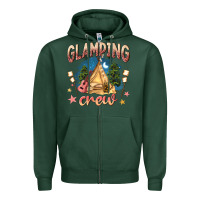 Sports Green glamping crew Zipper Hoodie - NancyCooperArtShop