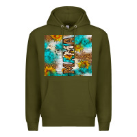 Army Green mama leopard sunflower Premium Hoodie - LillyAllenDesigns