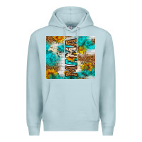 Blue Mist mama leopard sunflower Premium Hoodie - LillyAllenDesigns