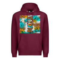 Burgundy mama leopard sunflower Premium Hoodie - LillyAllenDesigns