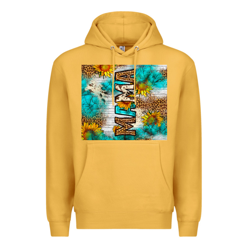 Mama Leopard Sunflower Premium Hoodie by LillyAllenDesigns | Teevron