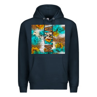 Navy mama leopard sunflower Premium Hoodie - LillyAllenDesigns
