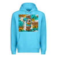 Ocean Blue mama leopard sunflower Premium Hoodie - LillyAllenDesigns