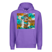 Purple mama leopard sunflower Premium Hoodie - LillyAllenDesigns