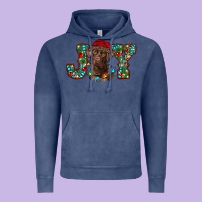 Labrador Retriever Christmas Joy Vintage Hoodie Designed By Ranaportraitstore