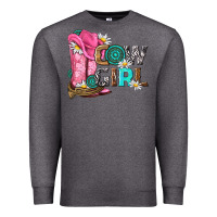 Charcoal Heather western cowgirl Premium Sweatshirt - NancyCooperArtShop