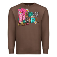 Chestnut western cowgirl Premium Sweatshirt - NancyCooperArtShop