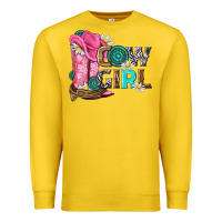 Lemon western cowgirl Premium Sweatshirt - NancyCooperArtShop