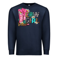Navy western cowgirl Premium Sweatshirt - NancyCooperArtShop