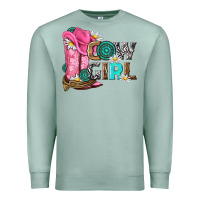 Seafoam western cowgirl Premium Sweatshirt - NancyCooperArtShop