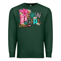Sports Green western cowgirl Premium Sweatshirt - NancyCooperArtShop