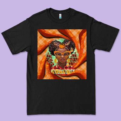 Fall African Girl Premium Tee Designed By Barkaloodesign