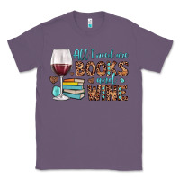 Lavender all i need are books and wine Classic Tee - JahusDesignShop