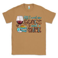 Toasted Coconut all i need are books and wine Classic Tee - JahusDesignShop
