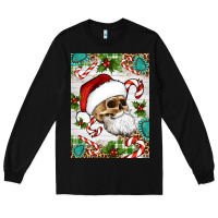 Black Christmas hippie skeleton santa Long Sleeve Tee - Artiststas