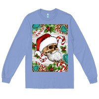 Colony Blue Christmas hippie skeleton santa Long Sleeve Tee - Artiststas