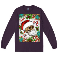 Plum Christmas hippie skeleton santa Long Sleeve Tee - Artiststas