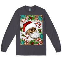 Smoke Christmas hippie skeleton santa Long Sleeve Tee - Artiststas