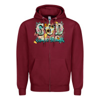 Burgundy god is my refugee and strength Zipper Hoodie - NancyCooperArtShop