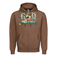 Chestnut god is my refugee and strength Zipper Hoodie - NancyCooperArtShop