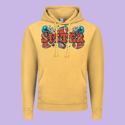 Sister American Football Vintage Hoodie Designed By Zillion Design Studio