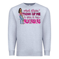 Heather Grey what other think of me is none of my business Premium Sweatshirt - NancyCooperArtShop