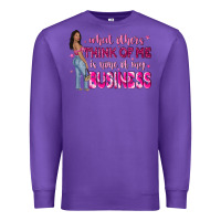 Purple what other think of me is none of my business Premium Sweatshirt - NancyCooperArtShop