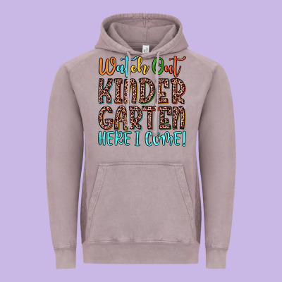 Watch Out Kindergarten Here I Come! Vintage Hoodie Designed By Jahusdesignshop