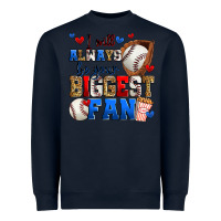 Navy i will always be your biggest fan baseball Heavyweight Sweatshirt - Zillion Design Studio