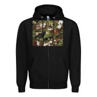 Black black and brown cowhide camouflage Zipper Hoodie - BarkalooDesign