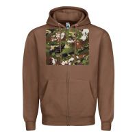 Chestnut black and brown cowhide camouflage Zipper Hoodie - BarkalooDesign
