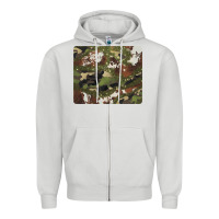 Dove Grey black and brown cowhide camouflage Zipper Hoodie - BarkalooDesign
