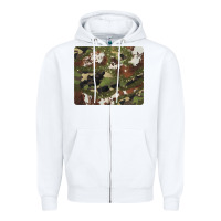 White black and brown cowhide camouflage Zipper Hoodie - BarkalooDesign