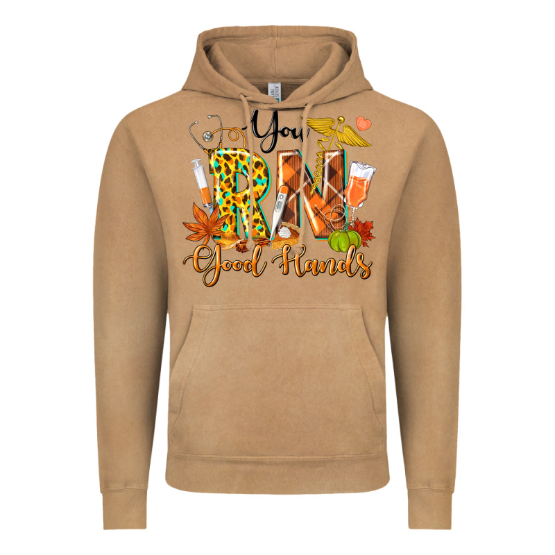 You Rn Good Hands Fall Vintage Hoodie by texasbilliewilder | Teevron