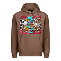 Chestnut mama cowhide  sunflowers Premium Hoodie - LillyAllenDesigns