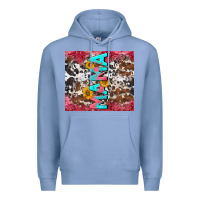 Colony Blue mama cowhide  sunflowers Premium Hoodie - LillyAllenDesigns