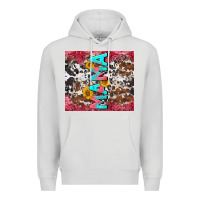 Dove Grey mama cowhide  sunflowers Premium Hoodie - LillyAllenDesigns