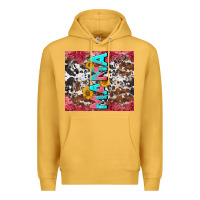Mustard mama cowhide  sunflowers Premium Hoodie - LillyAllenDesigns